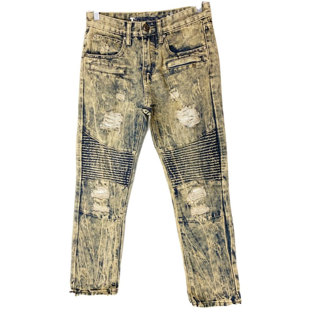 True Rock Women Sz 12 ( Fit Small ) Moto Jeans